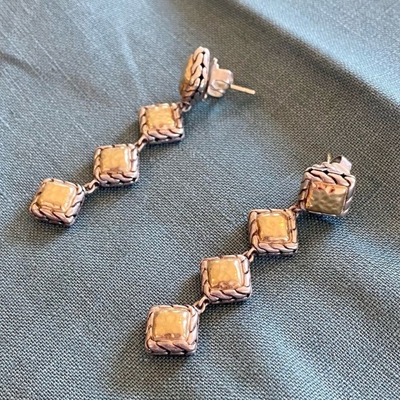 John Hardy Paul Four-Square Drop Earrings - Picture 2 of 10